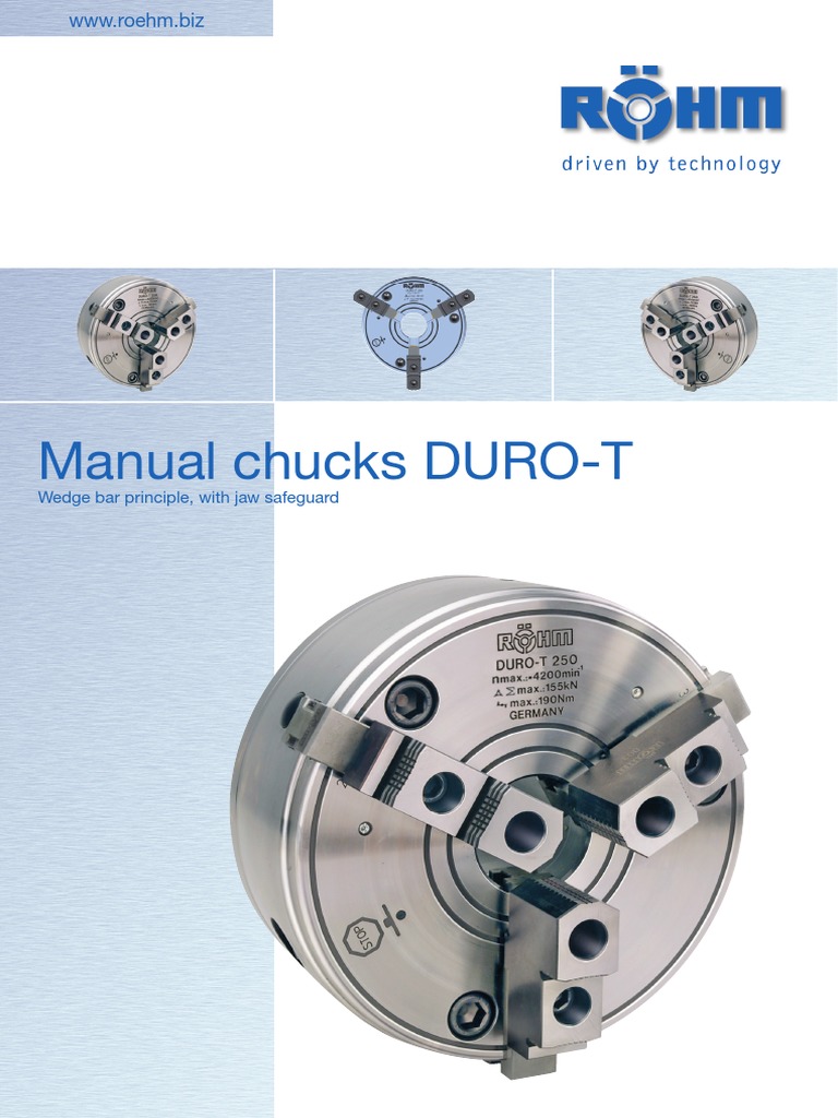 Rohm Chuck DURO-T (Engl) | PDF | Mechanical Engineering | Manufactured ...
