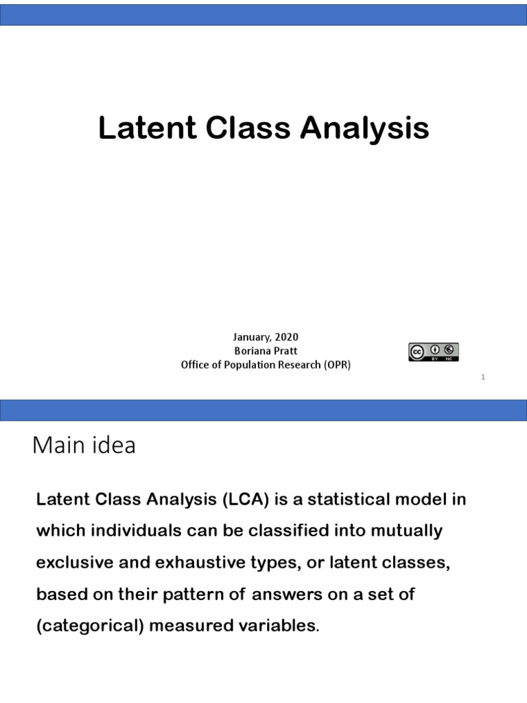 Latent Class Analysis in R: A Guide | PDF | Errors And Residuals ...