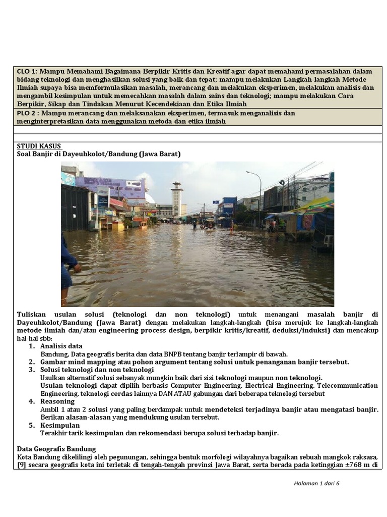 (TT-TE) Persiapan UTS PRD 2021 Case Studi Banjir | PDF