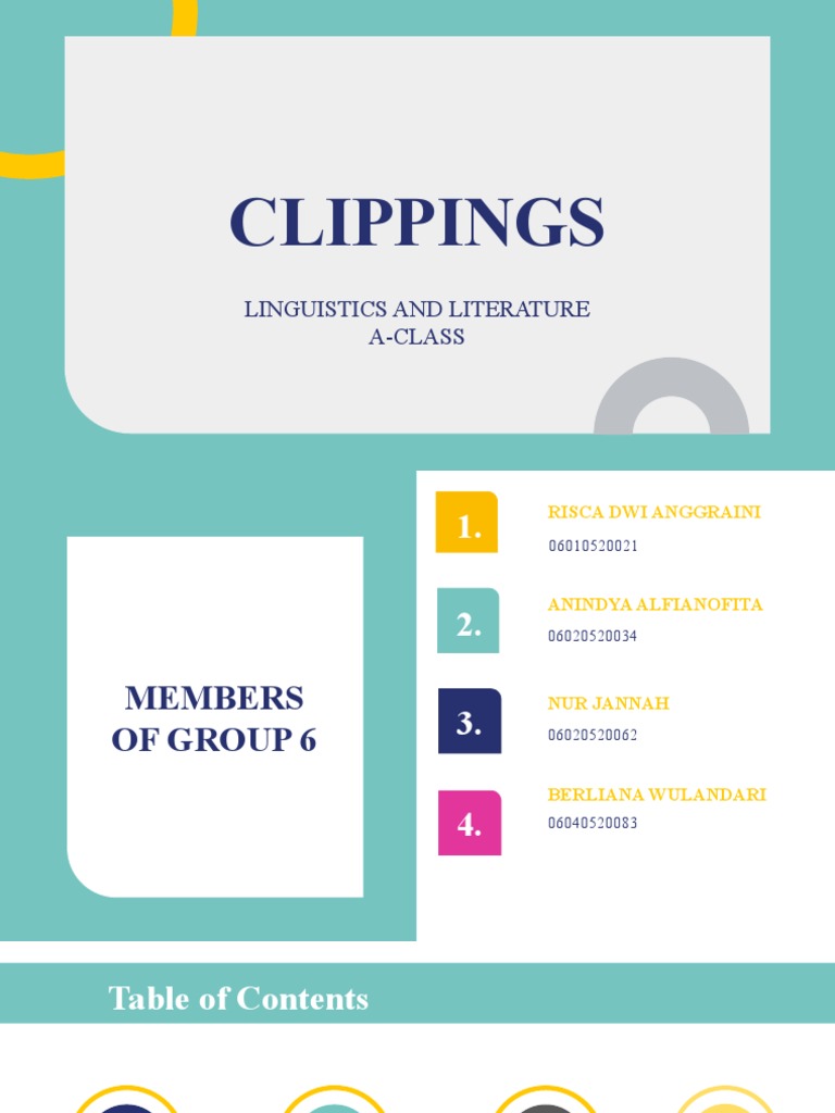 Types and Examples of Clipping in Linguistics | PDF
