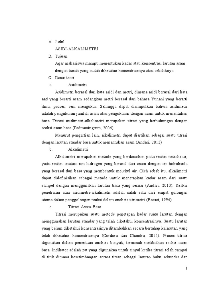 Dasar Teori Asidi Alkali | PDF
