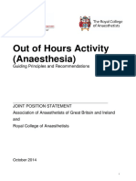 AAGBI14.10 Out of Hours Activity (Anaesthesia)