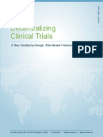 Decentralizing Clinical Trials: A New Quality-by-Design, Risk-Based Framework
