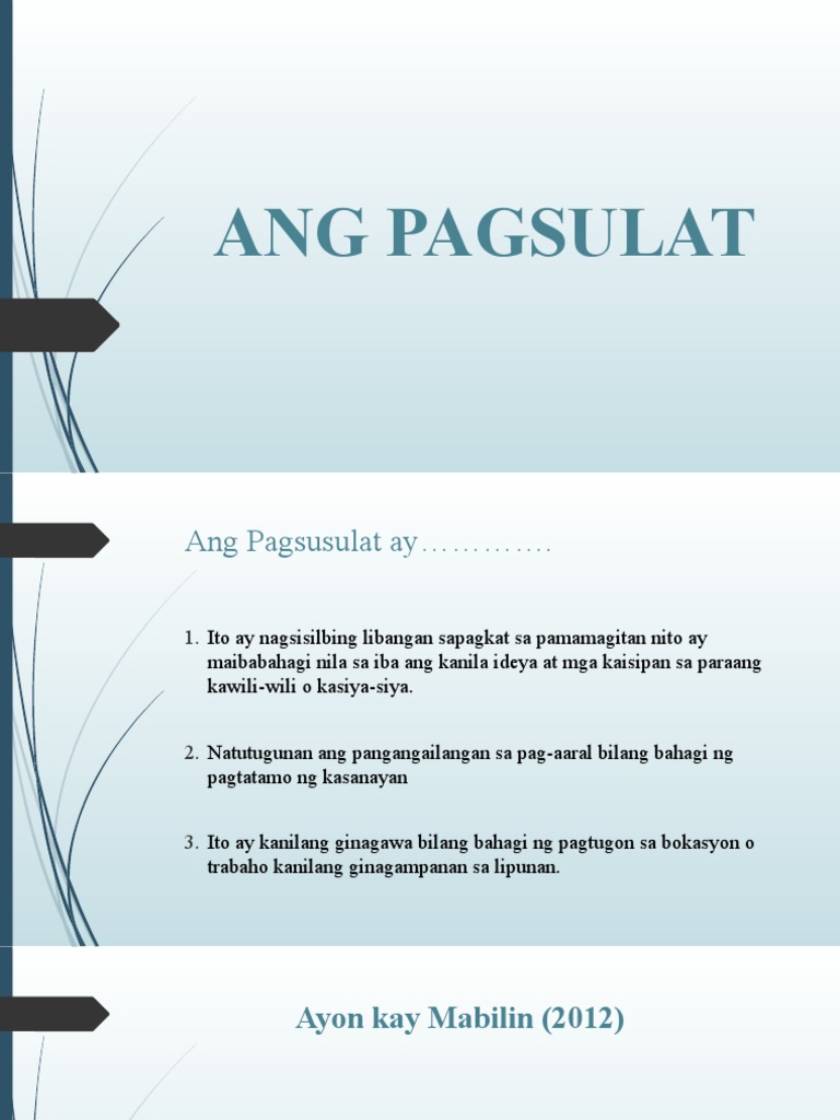 Pagsulat | PDF