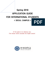 Spring 2018 Application Guide For International Students