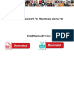 Method of Statement For Mechanical Works PDF