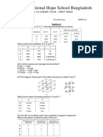 IHSB Academic Year First Term Questions