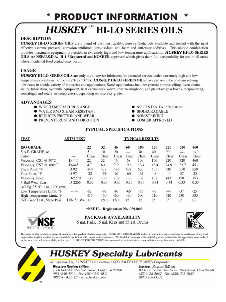 huskey-hi-lo-series-oils-pdf-lubricant-viscosity