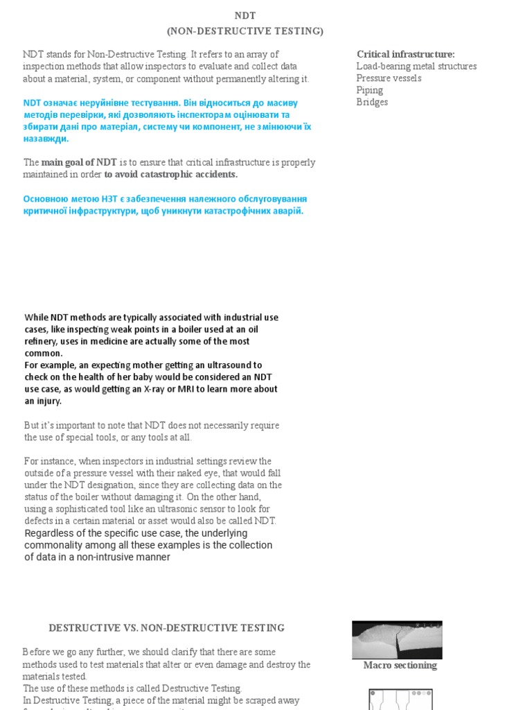 NDT (Non-Destructive Testing) : Critical Infrastructure | PDF ...