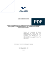 Estudo Da Composição Do Bdi para Gerenciamento de Custos em Serviços de Manutenções Prediais Nos Setores Públicos e Privados Brasileiros