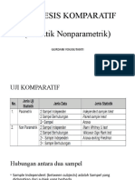 Pertemuan 9 Hipotesis Komparatif (Statistik Nonparametrik)