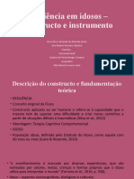 Resiliência em Idosos - Instrumento e Constructo