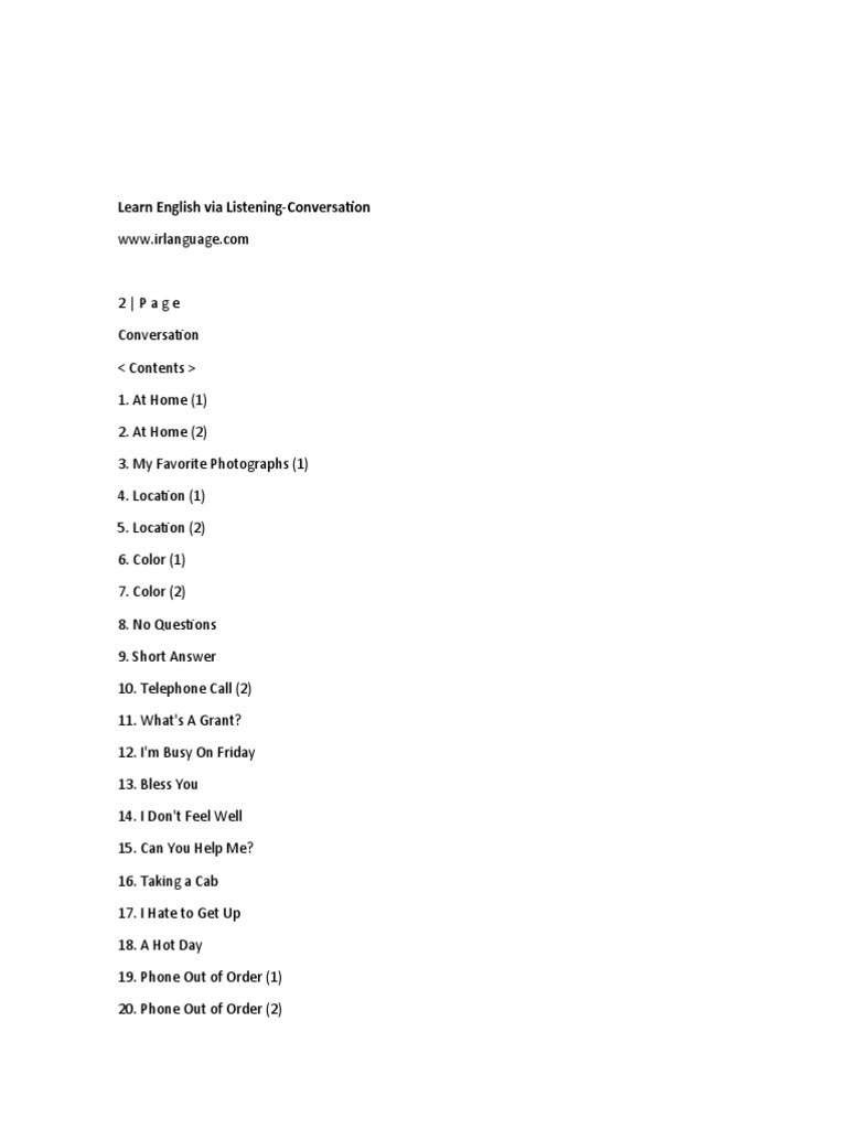 English Listening Practice | PDF | Home & Garden