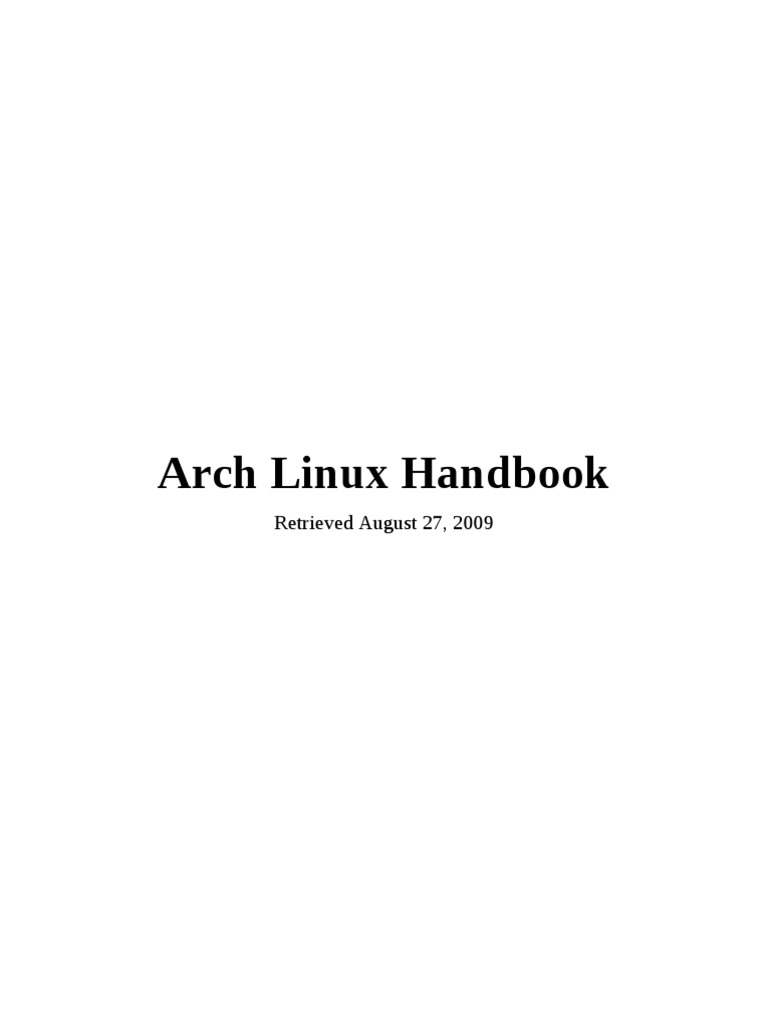 Arch Linux Handbook File System Ip Address