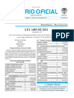 Diario Oficial: LEY 1485 DE 2011