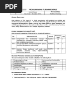 Programming Fundamentals Course Description