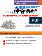 Lecture (PPT) - Week 04 - Functions of Management