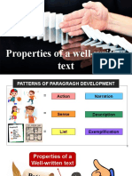Properties of A Well-Written Text