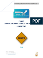 Curso Manipulación y Manejo de Sustancias Peligrosas (Teck)