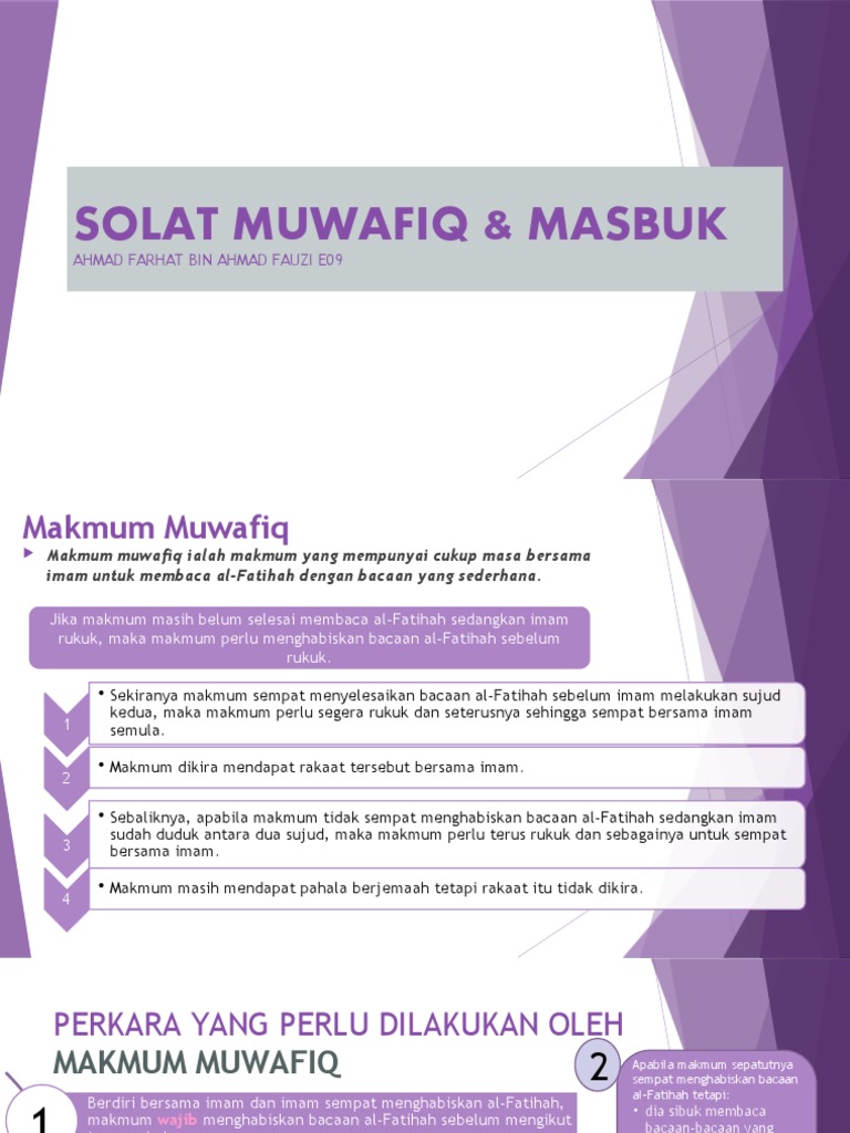 Solat Masbuk Muwafiq Farhat E9 Pdf