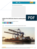 Indian Ports Bill 2021 - Back To Central Planning and Inspector Raj - Deccan Herald