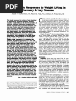 Physiologic Responses To Weight Lifting in Coronary Artery Disease