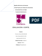 I Corte Auditoria I (Evaluacion)