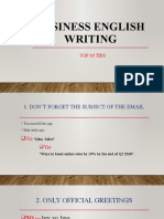 Business English Writing: Top 10 Tips