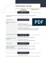 MODELE CV compétences