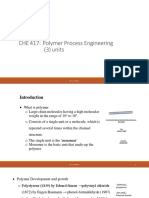 CHE 417: Polymer Process Engineering (3) Units: Dr. O. R Obanla