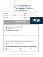 Cuestionario Analisis Funcional de Conducta