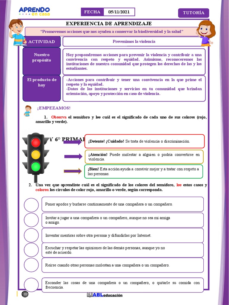 Semáforo de Prevención de Violencia Infantil | PDF | Abuso infantil ...