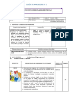 SESIÓN DE APRENDIZAJE N° 1 CUARTO DE PRIMARIA