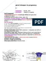 Physiological changes during pregnancy