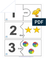 427984564 Tarjeta Rompecabezas de Numeros Del 1 Al 10 Material Educativo ME