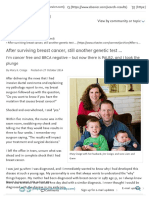 After Surviving Breast Cancer, Still Another Genetic Test ..