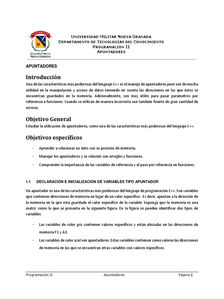 Apuntadores en C++: Guía Completa | PDF | C ++ | Estructura de datos de ...