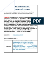 Rubrica Problemas Máquinas Eléctricas I Unidades 1