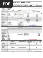Personal Data Sheet Template | PDF