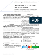 Manejo Del Software MatLab en El Area de Telecomunicaciones