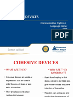 Cohesive Devices: Communicative English 4 Language Center 2020