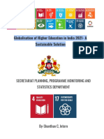 Globalisation of Higher Education in India 2021 - A Sustainable Solution