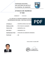 Universidad Nacional Santiago Antúnez de Mayolo constancia ingreso ingeniería civil