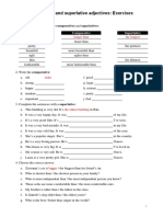 COMPARATIVES AND SUPERLATIVES With ANSWERS