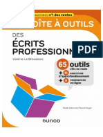 La Boîte À Outils Des Écrits Professionnels-2020