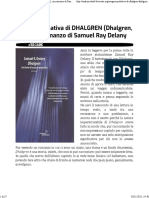 Esegesi Probativa Di DHALGREN (Dhalgren, 1975), Un Romanzo Di Samuel Ray Delany Andromeda - Rivista Di Fantascienza