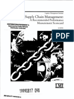 Supply Chain Management:: A Recommended Performance Measurement Scorecard