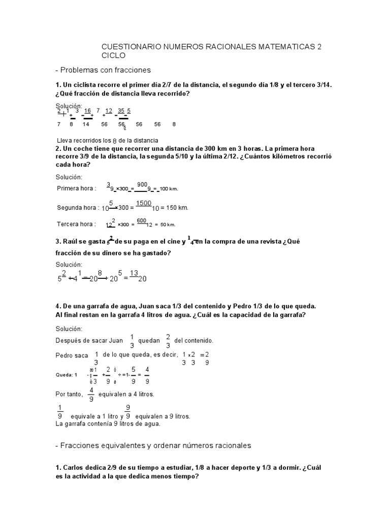 Matematicas Racionales | PDF | Número racional | Conceptos matemáticos