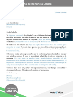 5 Carta de Renuncia Laboral