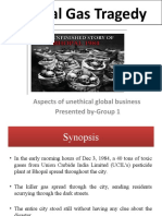 Bhopal Gas Tragedy: Aspects of Unethical Global Business Presented By-Group 1